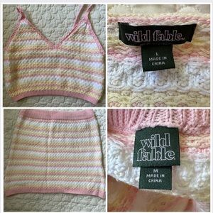 Wild fable matching skirt/crop top